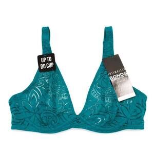 NEW INTIMATELY women's deep v bra in turquoise